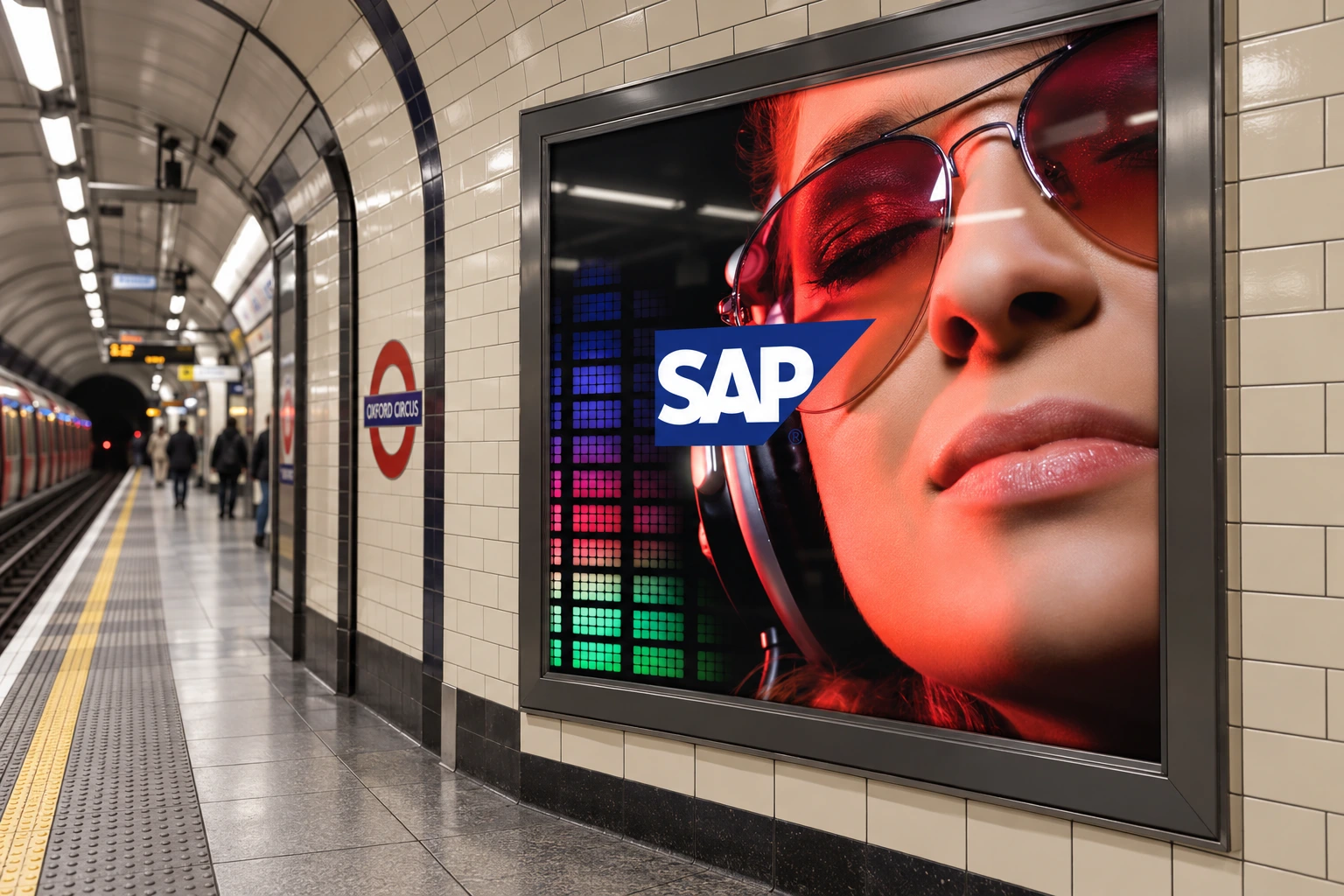 SAP campaign — London Underground mockup