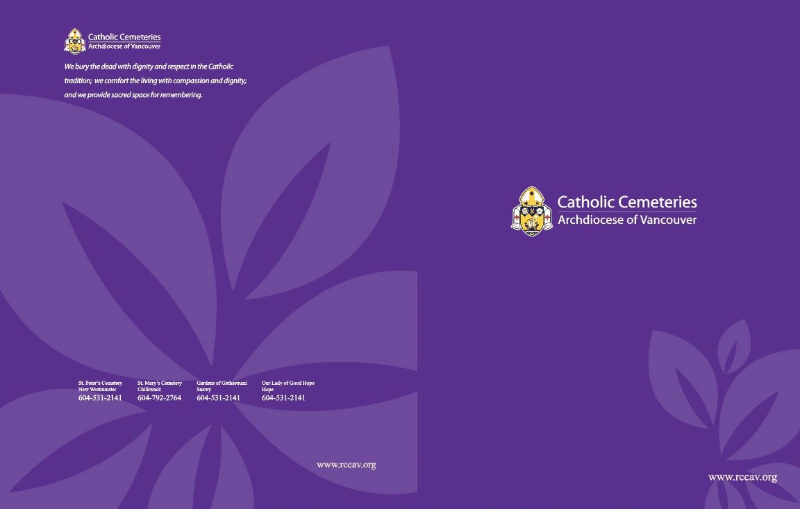 Catholic Cemeteries — identity and brochure cover