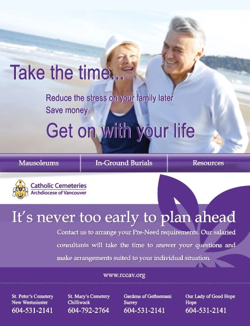Catholic Cemeteries — It’s never too early to plan ahead