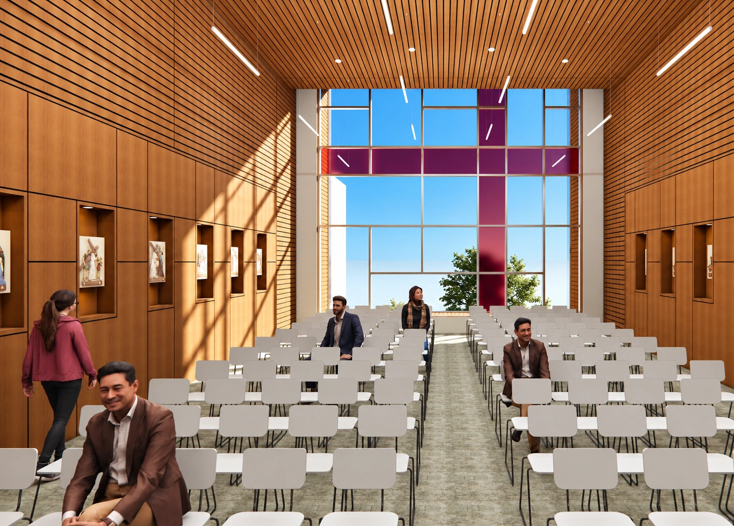 Saint John Paul II Academy chapel rendering