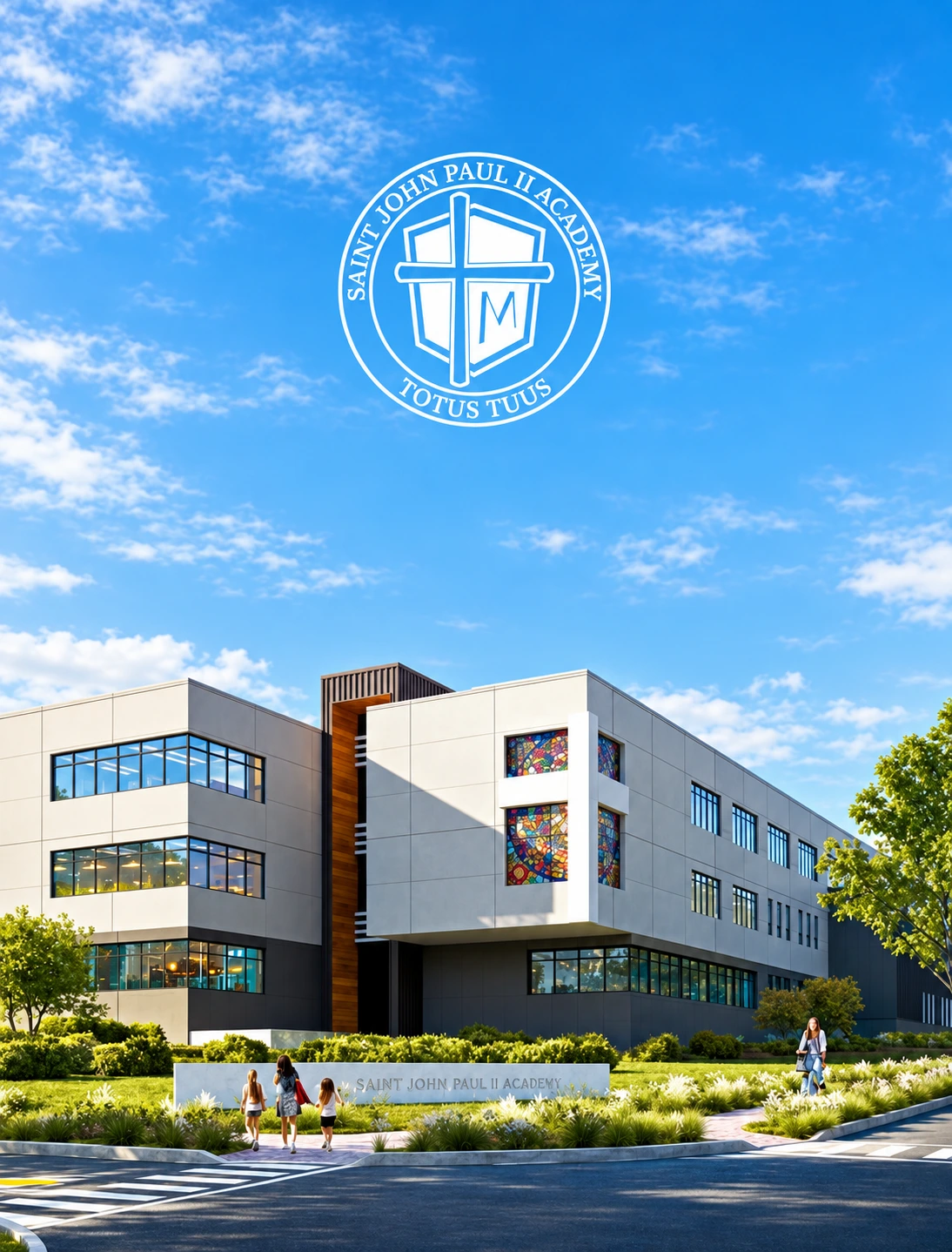 Saint John Paul II Academy architectural campaign cover