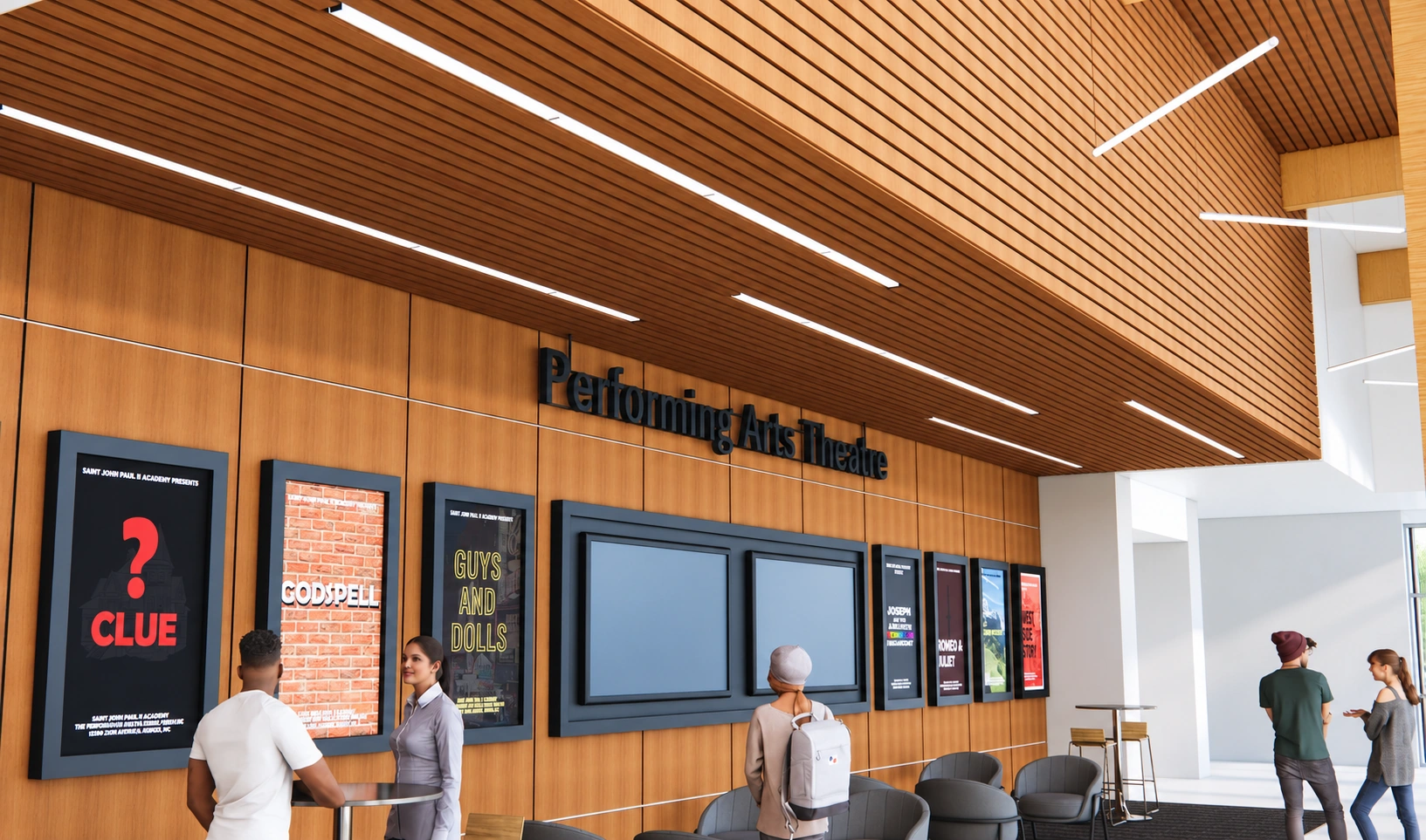 Saint John Paul II Academy theatre rendering