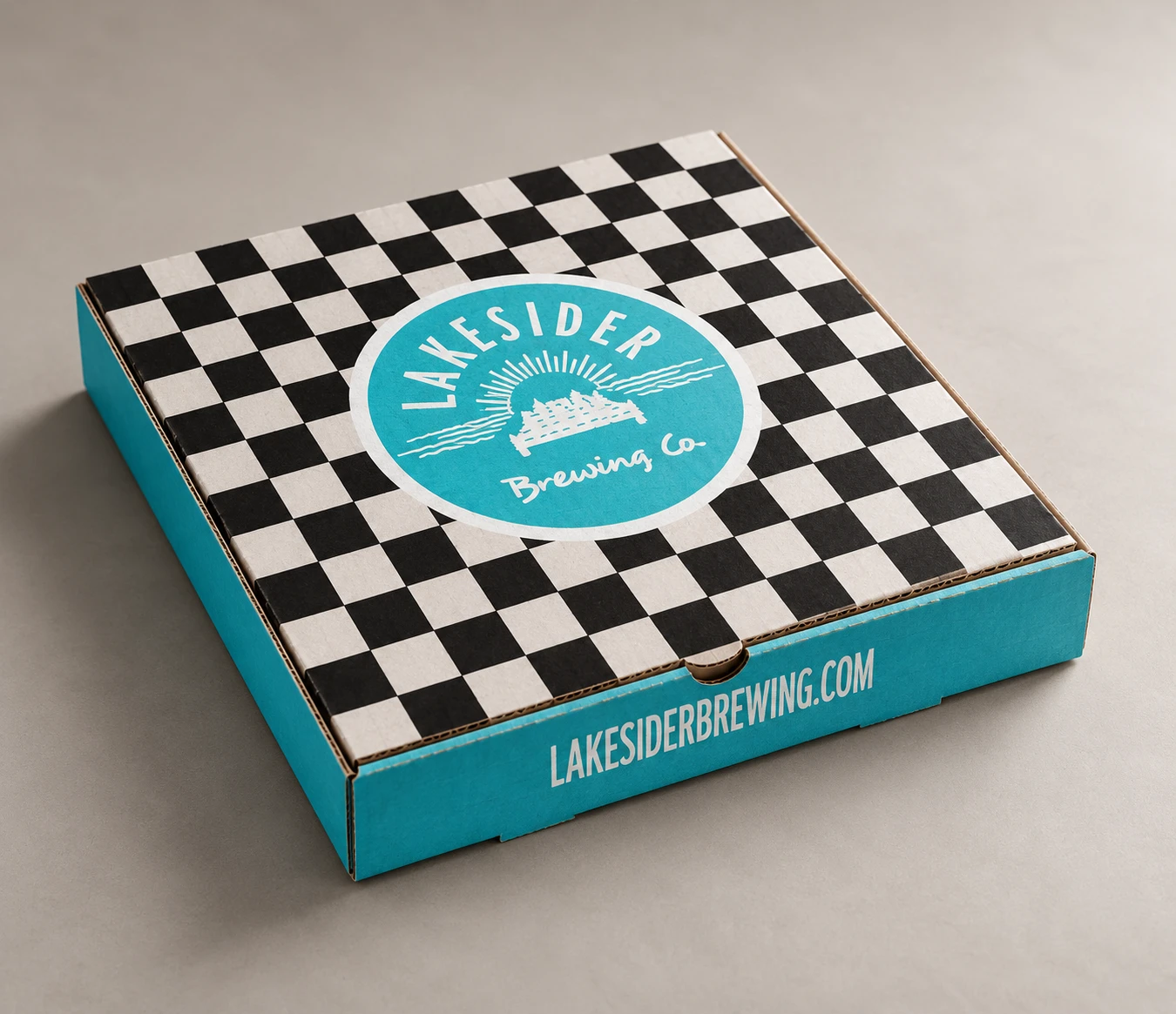 Lakesider Brewing pizza box
