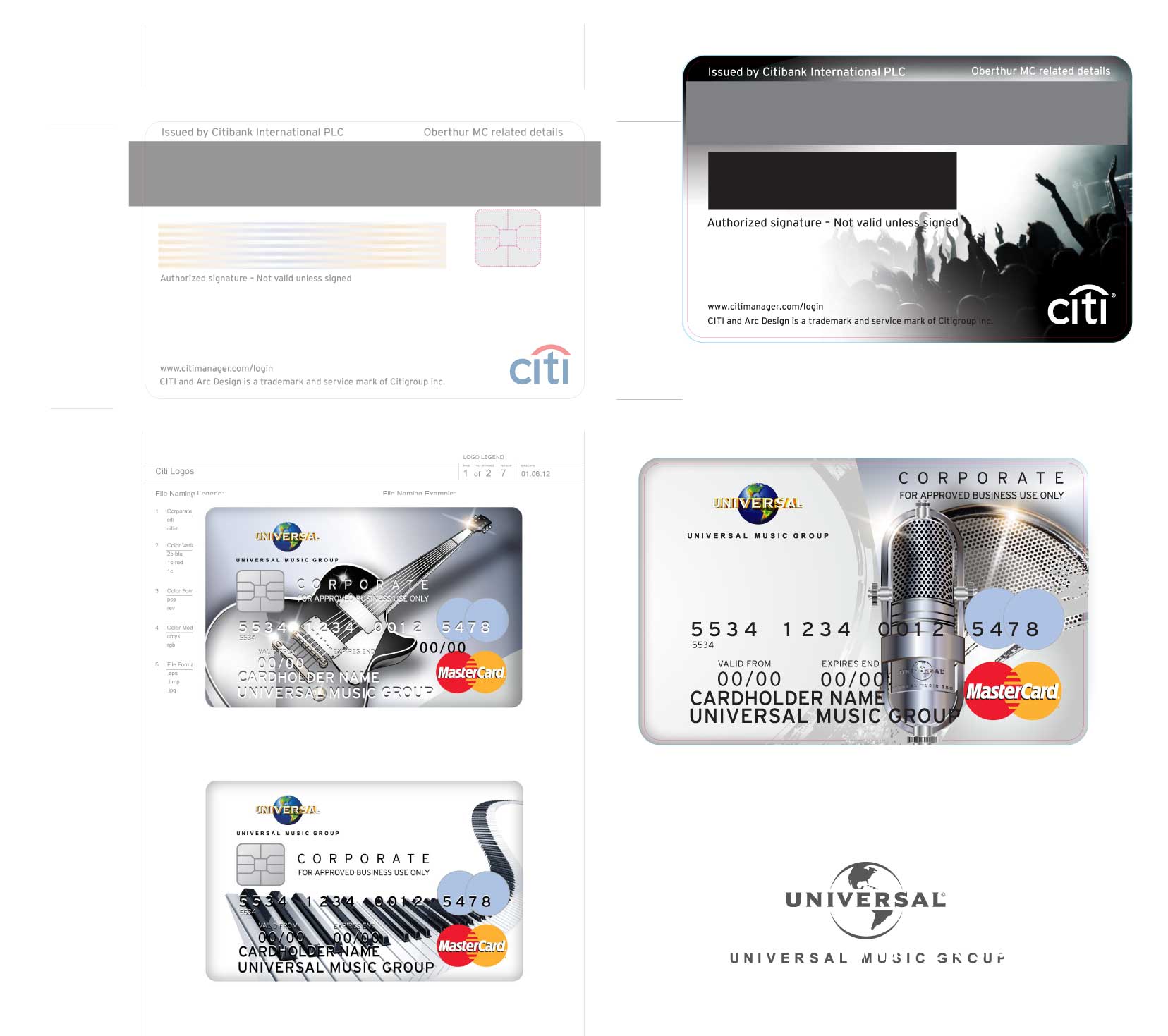 Universal Music Group — Corporate card concepts